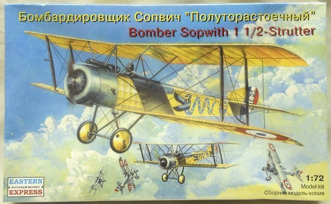 Eastern Express 1/72 Bomber Sopwith 1 1/2 Strutter, 72158 plastic model kit